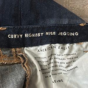Dark wash curvy highest rise jeggings